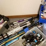 手持ちの海釣り道具の写真